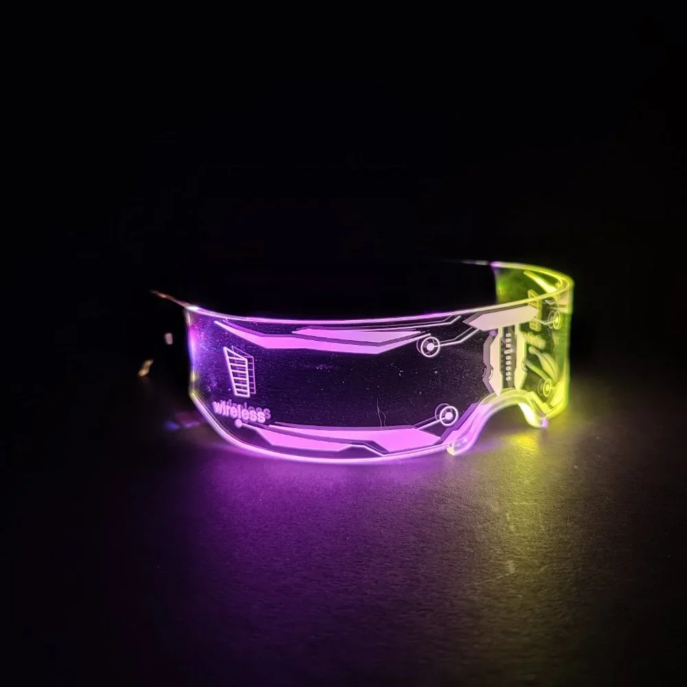 Cyberpunk LED Glasses | Futuristic Fashion Goggle | Rave Festival Accessories